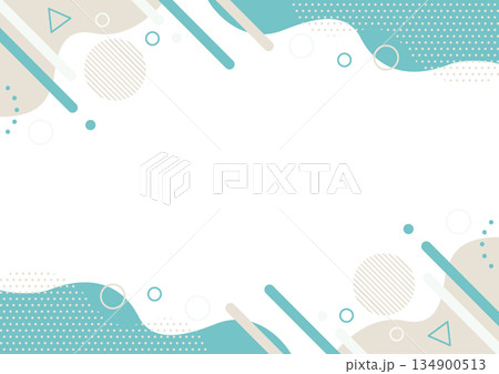 幾何学模様 フレーム 背景素材 A4サイズ A3サイズ 白銀比 透過 134900513