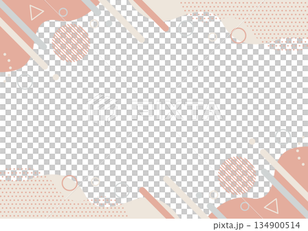 Geometric pattern frame background material A4 size A3 size silver ratio transparent 134900514