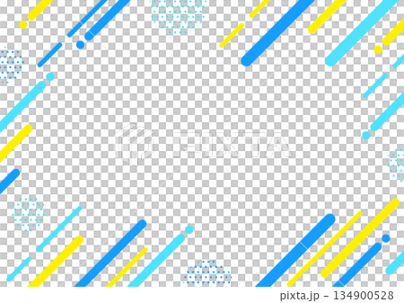 幾何学模様 フレーム 背景素材 A4サイズ A3サイズ 白銀比 透過 134900528