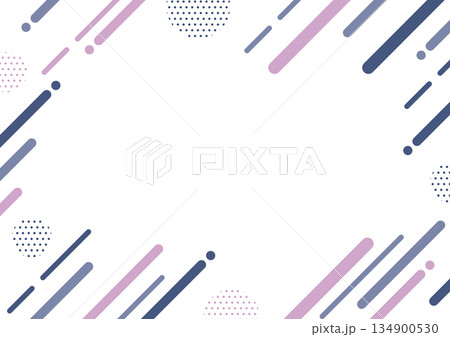 幾何学模様 フレーム 背景素材 A4サイズ A3サイズ 白銀比 透過 134900530