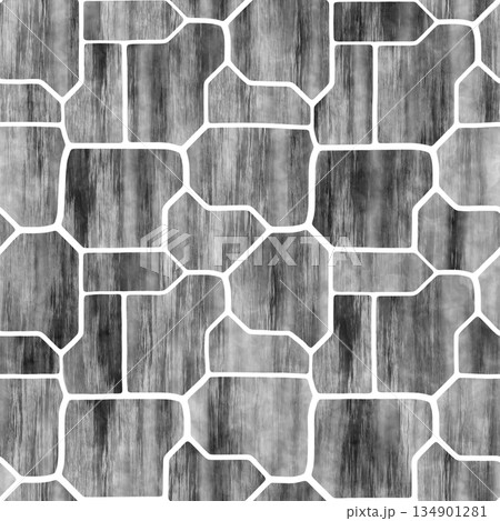 Citrine crystal stained glass texture. Seamless pattern. 134901281