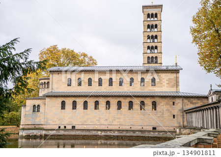 Church of Peace Friedenskirche is a Protestant-Lutheran church in the Marley Gardens in Potsdam Germany Church of Peace Friedenskirche is a Protestant-Lutheran church in the Marley Gardens in Potsdam Germany 134901811