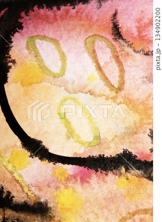 Abstract fllowing paint and pencil scribble lines splashes vibrant art background Abstract fllowing paint and pencil scribble lines splashes vibrant art background 134902200