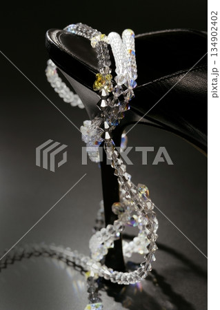 jewels around a fashion black shoe heel jewels around a fashion black shoe heel 134902402