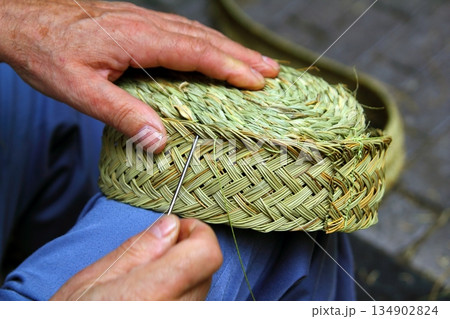craftsman sewing basket esparto grass weaver 134902824