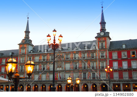 Madrid Plaza Mayor typical square in Spain Madrid Plaza Mayor typical square in Spain 134902880