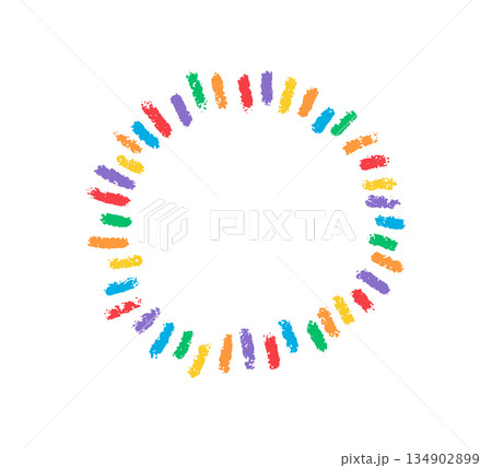 Crayon doodle confetti. Color pencil hand drawn firework symbol. Chalk color birthday firecracker confetti. Crayon graphic design circle element. Vector illustration isolated on white background Crayon doodle confetti. Color pencil hand drawn firework symbol. Chalk color birthday firecracker confetti. Crayon graphic design circle element. Vector illustration isolated on white background 134902899