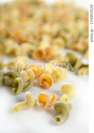 Snail shape Italian pasta texture Snail shape Italian pasta texture 134903026