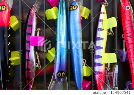 Colorful fishing saltwater fish lures box Colorful fishing saltwater fish lures box 134903541