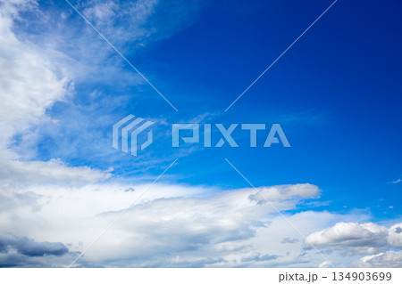 Blue sky with white clouds in a summer day 134903699