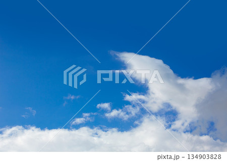 Blue sunny sky white clouds 134903828