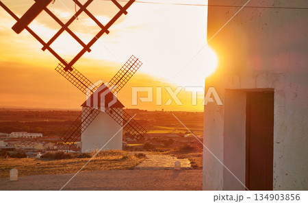 Mota del Cuervo windmills in Cuenca 134903856