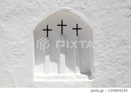 Ibiza white church in Sant Carles Peralta Ibiza white church in Sant Carles Peralta 134904295