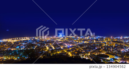 Aerial night Santa Cruz de Tenerife Canary Islands 134904562
