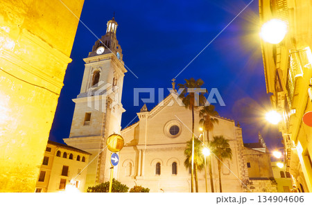 Plaza la Seu Santa Maria church in Xativa Plaza la Seu Santa Maria church in Xativa 134904606