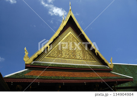 colorful roof of an asian style house colorful roof of an asian style house 134904984