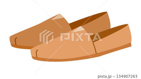 Beige espadrille flat shoe women flat pair. Minimal slip on canvas footwear travel vacation seaside stroll. Technical Beige espadrille flat shoe women flat pair. Minimal slip on canvas footwear travel vacation seaside stroll. Technical 134907263