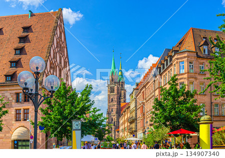 Old town Nuremberg city historical center 134907340