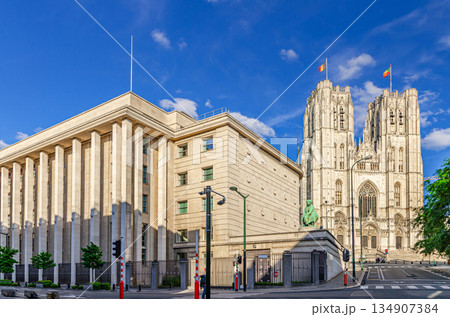 The Cathedral of St. Michael and St. Gudula medieval Roman Catholic cathedral 134907384