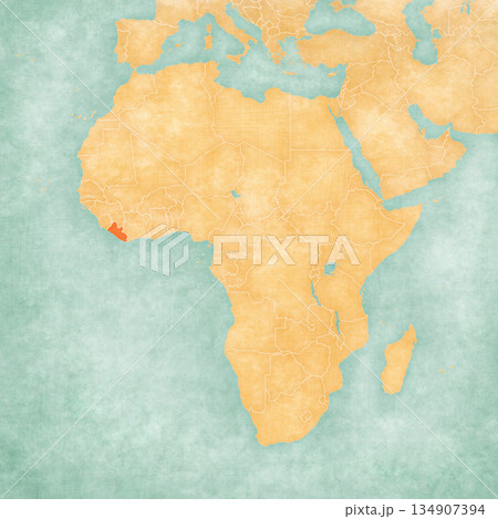 Map of Africa - Liberia 134907394