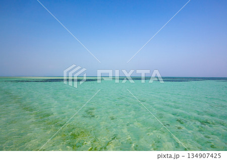 どこまでも続く石垣島の青い海 134907425