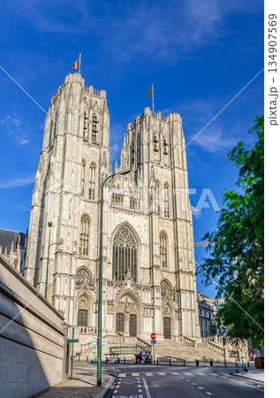 The Cathedral of St. Michael and St. Gudula medieval Roman Catholic cathedral 134907569
