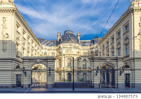 Court of Audit Cour des comptes building in the Royal Quarter of Brussels city historical centre, Belgium 134907573