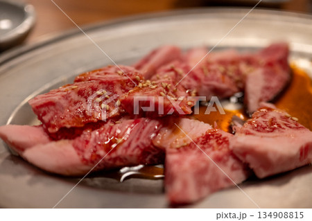 日本の愛知県名古屋市で食べたとても美味しい焼肉 日本の愛知県名古屋市で食べたとても美味しい焼肉 134908815