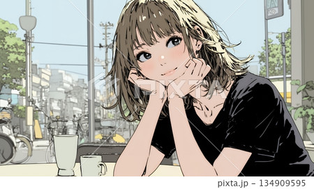 会議で発表している男性に魅了され、新しい恋の予感を抱いた若い女性