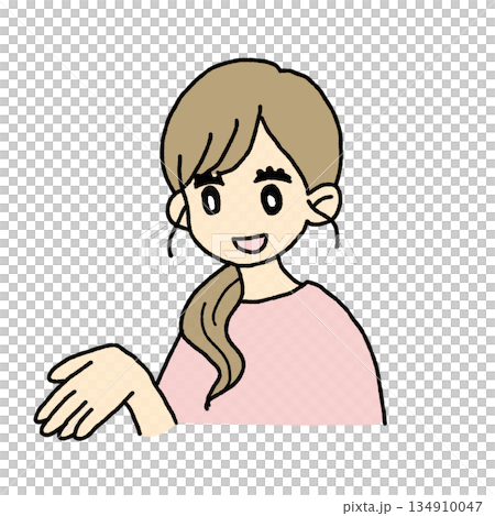 插圖：一位女士正在解釋 134910047