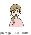 びっくりする女性イラスト 134910049