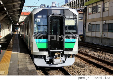 ハイテク化される『八高線』… 高崎駅に停車中の【HB-E220系】 134910188