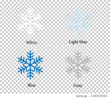 Winter illustration material: Snowflake set No.9 Winter illustration material: Snowflake set No.9 134910354