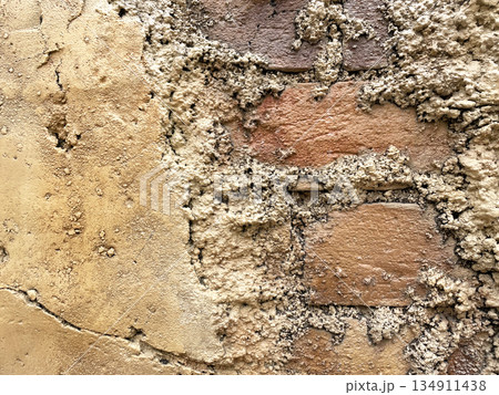 ラフな壁面のテクスチャ背景素材 134911438