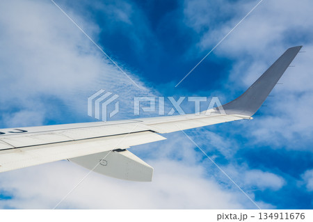 航空機内からの眺め　【自然風景イメージ】 134911676