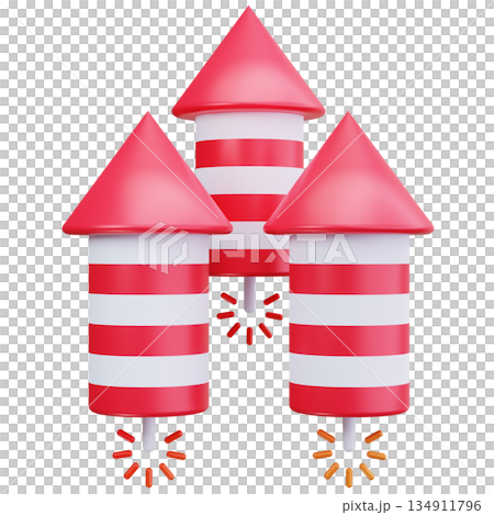 Triple Rocket Fireworks 134911796