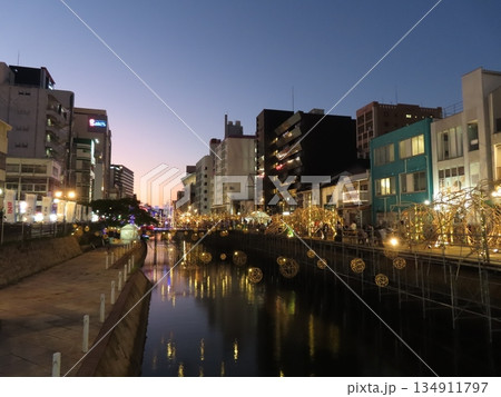 中洲の夕景 中洲の夕景 134911797