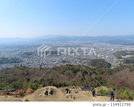 大文字山からみた京都市街地の風景 大文字山からみた京都市街地の風景 134911798