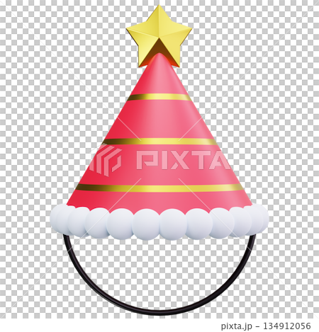 Red Christmas Party Hat Red Christmas Party Hat 134912056