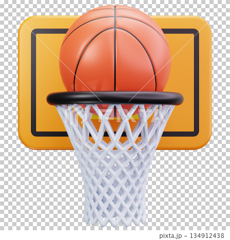 Ball In Backboard 134912438