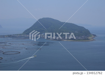 高知県　柏島展望台からみた柏島の風景 134912762