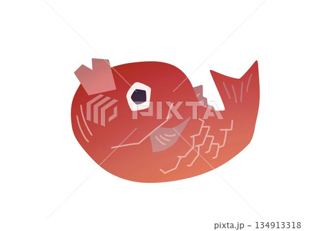 シンプルな鯛のイラスト 134913318
