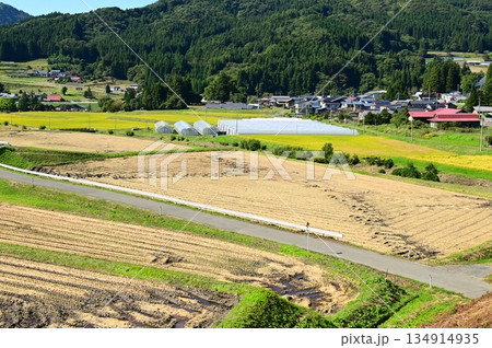 秋の宮守 棚田地帯 秋の宮守 棚田地帯 134914935