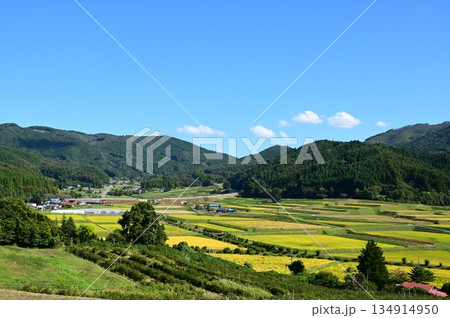 秋の宮守 棚田地帯 秋の宮守 棚田地帯 134914950