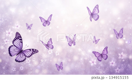 ピンクの蝶が舞う美しい風景 ピンクの蝶が舞う美しい風景 134915155