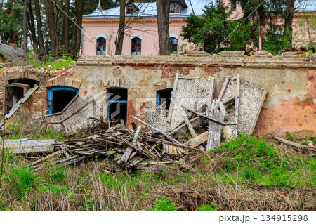 The ruins of a destroyed building The ruins of a destroyed building 134915298