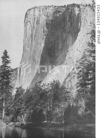 古写真　1916年　米国　カリフォルニア州　ヨセミテ国立公園のエル・キャピタン 134915433