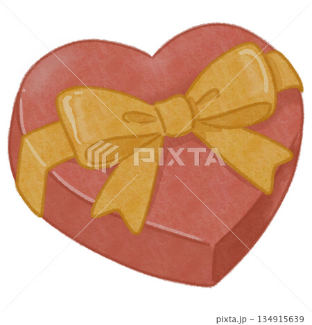 バレンタイン ハート型 プレゼント ボックス 赤 134915639