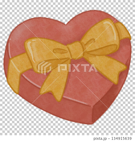 バレンタイン ハート型 プレゼント ボックス 赤 134915639