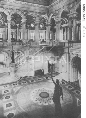 古写真 1916年 米国 ワシントンのアメリカ議会図書館 古写真 1916年 米国 ワシントンのアメリカ議会図書館 134915669